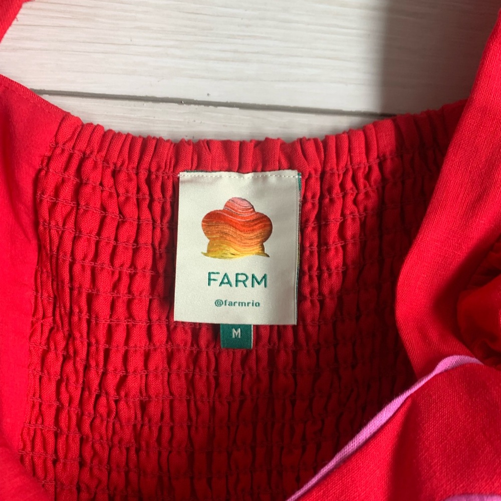 FARM Rio Red Embroidered Midi Dress - Picture 4 of 5